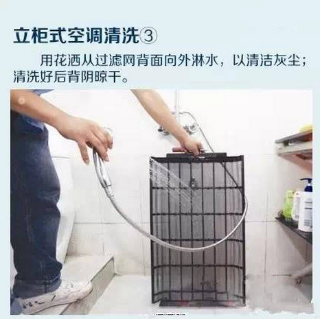 用清水沖洗過(guò)濾網(wǎng)